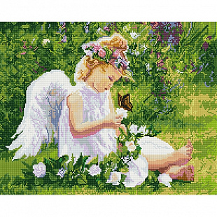 Алмазная мозаика Picasso Ангелочек в саду PD4050077