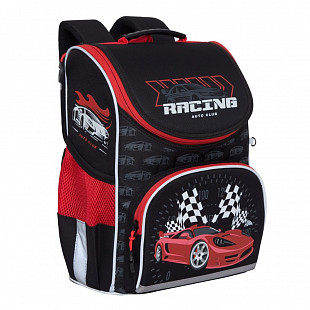 Рюкзак школьный GRIZZLY RAm-085-6 /2 black/red