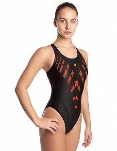 Купальник спортивный женский Mad Wave Line PBT black