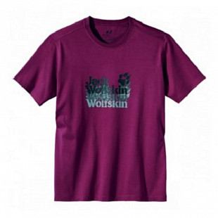 Футболка Jack Wolfskin Echo Logo T Men bordo