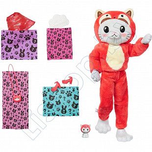 Кукла Barbie Cutie Reveal Котенок в костюме Красной панды (HRK22 HRK23)