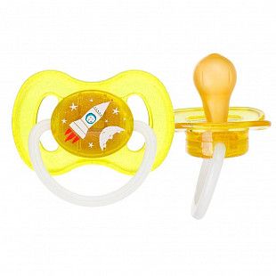 Пустышка Canpol babies Space Латексная Круглая 0-6 мес. (23/221_yel) yellow