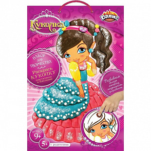 Набор для детского творчества Dalis Раскраска из пластилина Кукла Вика MC-204