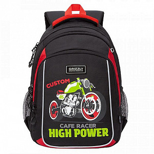 Рюкзак школьный GRIZZLY RB-152-3 /1 black/red