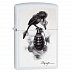 Зажигалка Zippo Spazuk Grenade with Bird 29645 white matte Зажигалка Zippo Spazuk Grenade with Bird 29645 white matte