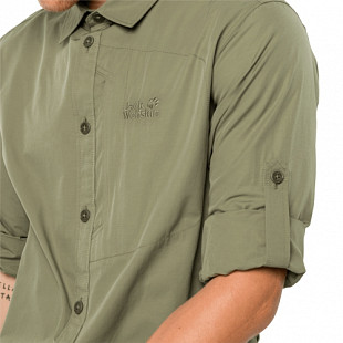 Рубашка мужская Jack Wolfskin Lakeside Roll-Up Shirt M khaki