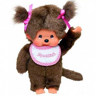 Мягкая игрушка Monchhichi Девочка в слюнявчике 255550