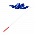 Лента для художественной гимнастики Amely 4 м с палочкой 46 см AGR-201 dark blue