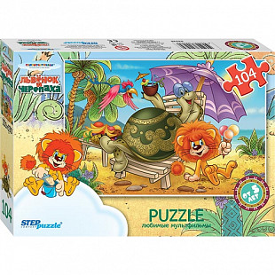 Пазлы Step Puzzle 104 "Львёнок и Черепаха" 82028