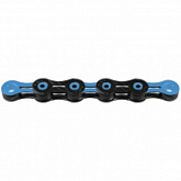 Велоцепь KMC DLC X11SL, 11 скоростей, 116L, black-blue BXSL11BB