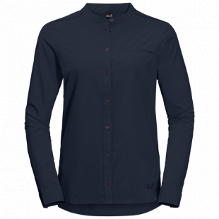 Рубашка женская Jack Wolfskin Victoria Roll-Up Shirt W midnight blue