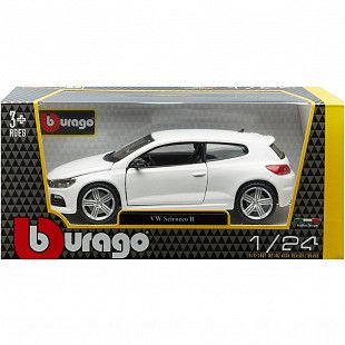 Коллекционная машина Bburago 1:24 Volkswagen Scirocco R (18-21060) white