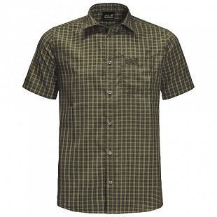 Рубашка мужская Jack Wolfskin El Dorado Shirt Men dark moss checks