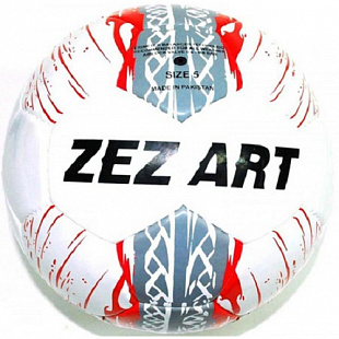 Мяч футбольный Zez Sport 0076 White/Red/Grey 5р.