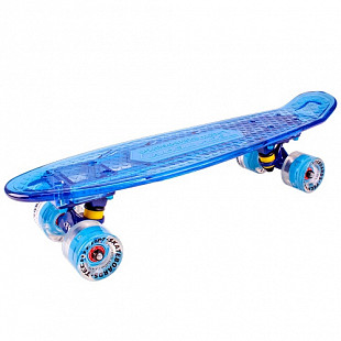 Penny board (пенни борд) Tech Team Transparent Light Music 22" 2018 blue