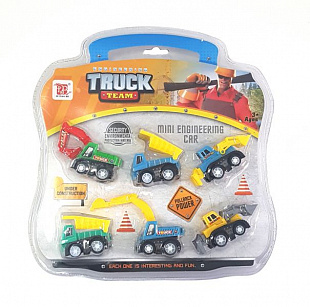 Набор машинок Qunxing Toys Строительная техника 6 шт DYB168-314