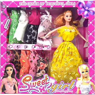 Кукла Ausini с аксессуарами YX003A yellow