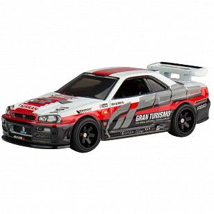 Машинка Hot Wheels Premium Nissan Skyline GT-R (BNR34) (HXD63 HKC28)