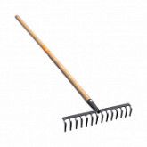 Грабли металлическиес прямыми зубьями КОМ 14 зубьев Г14/1,3