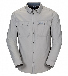 Рубашка мужская Jack Wolfskin Mosquito Safari Shirt Men grey
