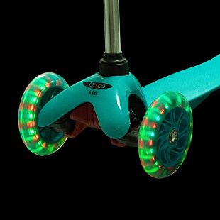 Самокат-кикборд Novatrack Disco-kids Turquois 120DISCOKIDS.SGN6