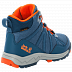 Ботинки детские Jack Wolfskin Thunderbolt Texapore Mid K blue / orange
