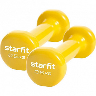 Набор гантелей виниловых Starfit Core DB-101 0.5 кг yellow