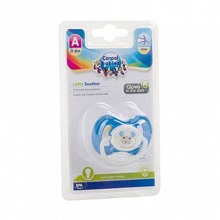 Пустышка Canpol babies Bunny&Company Латексная Круглая 0-6 мес. (23/277_blu) blue