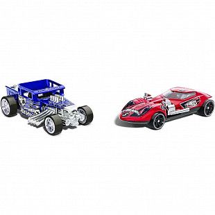 Игровой набор Hot Wheels Pull-Back Speeders Bone Shaker Twin Mill (HPR91 HPR92)