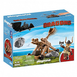Игровой набор Playmobil Драконы: Гоббер с катапультой 9245