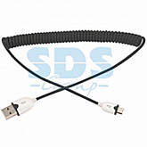 USB кабель универсальный Rexant microUSB шнур витой 1,5 м black 18-4300