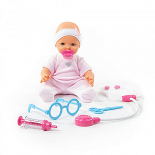 Пупс Полесье Забавный + набор Доктор 78315