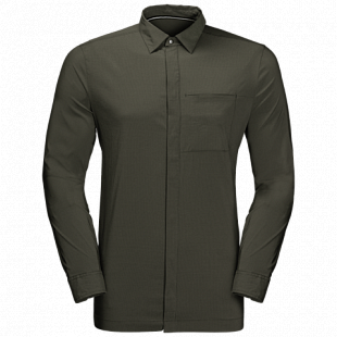 Рубашка мужская Jack Wolfskin Jwp Ls Shirt M green pine