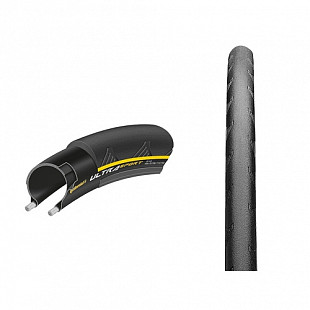 Покрышка Continental Ultra Sport II, 700 x 23C 23-622 150120 black/yellow ZCO50120