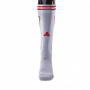 Гетры футбольные Alpha Caprice S-20 white/red