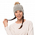 Шапка женская Jack Wolfskin Narita Pompom Cap Women dusty grey