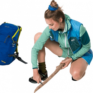 Ветрозащитная стеганая жилетка женская Jack Wolfskin Routeburn Vest W misty blue