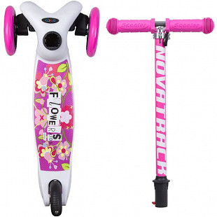 Самокат-кикборд Novatrack Disco-kids White/Pink 120H.DISCOKIDS.WPN8