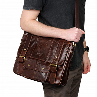 Мужская кожаная сумка Polar 23138 brown