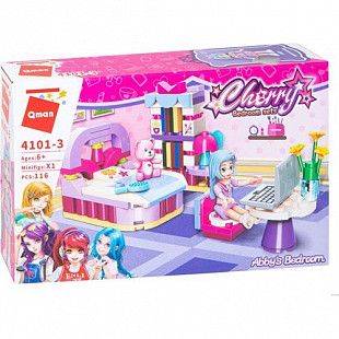 Конструктор Qman "Спальная комната Эбби"  4101-3