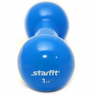 Гантель виниловая Starfit DB-102 3 кг blue