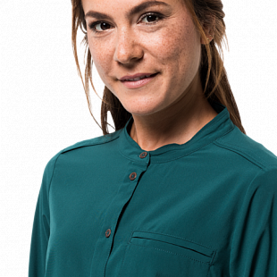 Рубашка женская Jack Wolfskin Victoria Roll-Up Shirt W teal green