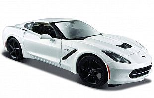 Масштабная модель автомобиля Maisto 1:24 Шевроле Корвет Стингрэй купе (31505) white