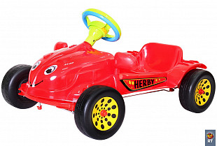 Машинка педальная RT Herbi ОР09-901 red