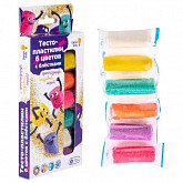 Набор Для Детской Лепки Dream Makers Тесто-пластилин 6 цветов с Блестками TA1091