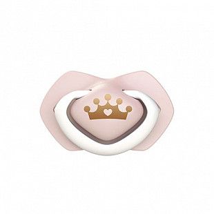 Пустышка Canpol babies Royal Baby Силиконовая Симметричная 6-18 мес., 2 шт. (22/651_pin) pink