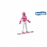 Фигурка Bruder сноубордистки с аксессуарами 60-420