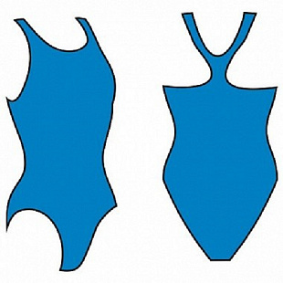 Купальник женский спортивный Atemi борцовка с вырезом bluish BW3 3