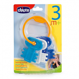 Игрушка-прорезыватель Chicco Ключи на кольце 3+ мес 00063216200000