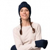 Шапка женская Jack Wolfskin Highloft Knit Cap Women midnight blue